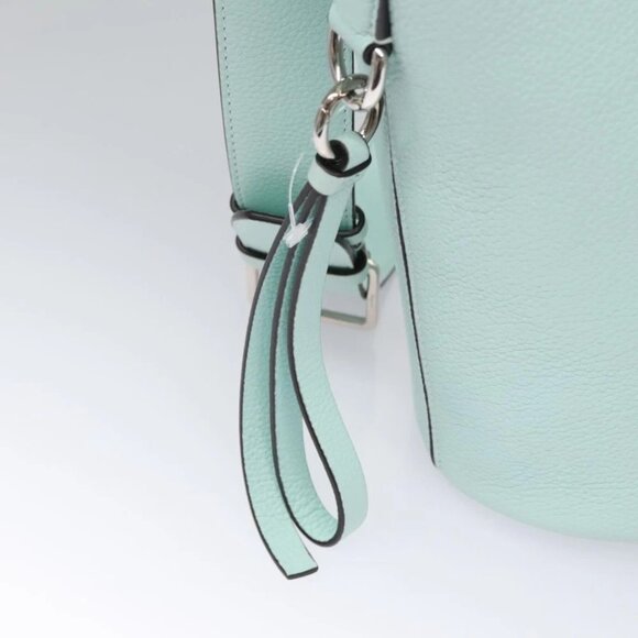 Salvatore Ferragamo Gancini Shoulder Bag Leather Silver Peppermint Auth BD070AV - Picture 9 of 16